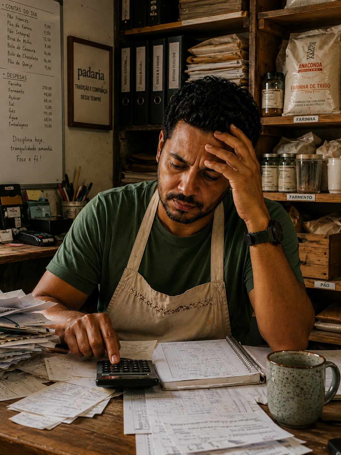 Dono de padaria com dificuldades financeiras